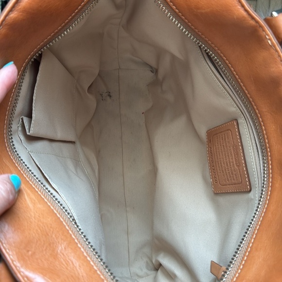 Coach VINTAGE FALL Turquoise and Tan Shoulder Bag - Picture 8 of 10